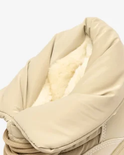 New Wsuwane śniegowce damskie w jasnobrązowym kolorze Dabenda Śniegowce|Botki Z Grubym Ociepleniem