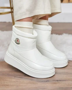 New Wsuwane śniegowce damskie w m kolorze Ademra Śniegowce|Botki Z Grubym Ociepleniem