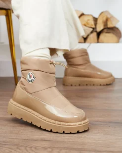 Wsuwane śniegowce damskie w m kolorze Ireda Śniegowce|Botki Z Delikatnym Ociepleniem