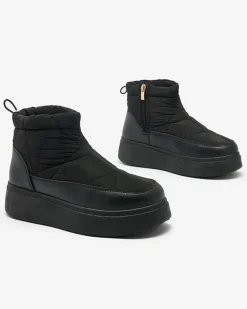 Best Wsuwane śniegowce damskie w m kolorze Armeda Śniegowce|Botki Z Grubym Ociepleniem