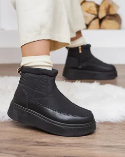 Best Wsuwane śniegowce damskie w m kolorze Armeda Śniegowce|Botki Z Grubym Ociepleniem