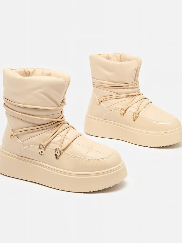 Discount Wsuwane śniegowce damskie w m kolorze Dabenda Śniegowce|Botki Z Grubym Ociepleniem