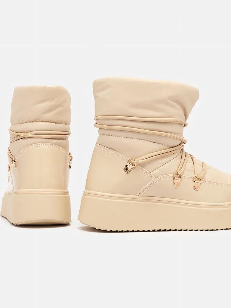 Discount Wsuwane śniegowce damskie w m kolorze Dabenda Śniegowce|Botki Z Grubym Ociepleniem