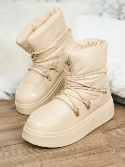 Discount Wsuwane śniegowce damskie w m kolorze Dabenda Śniegowce|Botki Z Grubym Ociepleniem