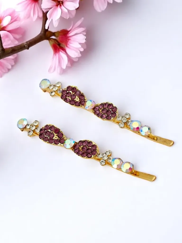 Best Wsuwki do włosów z cyrkoniami i małymi kokardkami Tiny Bows Damskie Akcesoria Do Włosów