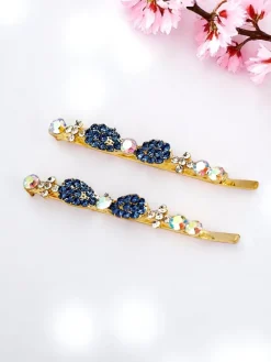 Clearance Wsuwki do włosów z cyrkoniami i małymi kokardkami Tiny Bows Damskie Akcesoria Do Włosów