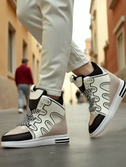 Wysokie sportowe buty damskie z ukrytym koturnem Oblaffi Damskie Sneakersy