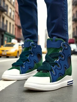 Outlet Wysokie sportowe buty damskie z ukrytym koturnem Oblaffi Damskie Sneakersy