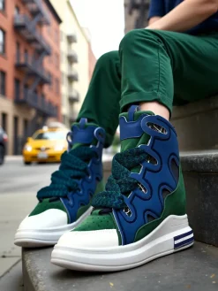 Outlet Wysokie sportowe buty damskie z ukrytym koturnem Oblaffi Damskie Sneakersy