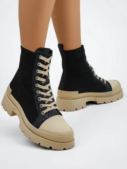 Online Wysokie trampki damskie na masywnej podeszwie Heyloy Trampki