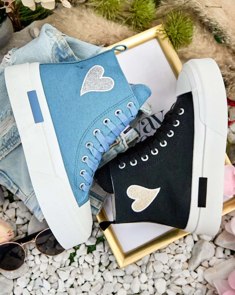 Online Wysokie trampki damskie Tris Trampki