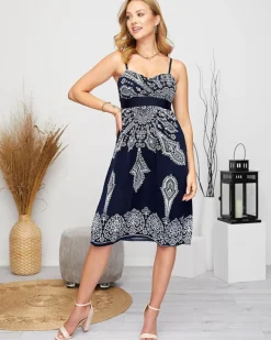 Best Wzorzysta damska krótka sukienka w kolorze m Sukienki Letnie|Sukienki Krótkie