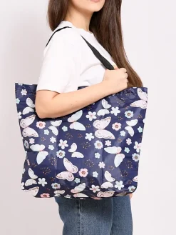 Outlet Wzorzysta torba na zakupy składana w portfel Damskie Materiałowe|Torebki Shoppers