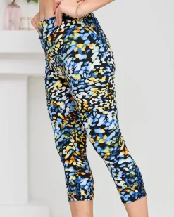 Outlet Wzorzyste damskie legginsy 3/4 Spodenki 3/4|Krótkie Spodenki