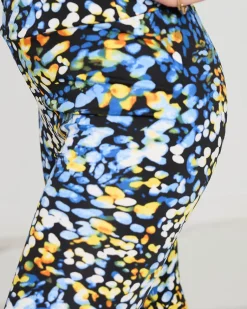 Outlet Wzorzyste damskie legginsy 3/4 Spodenki 3/4|Krótkie Spodenki