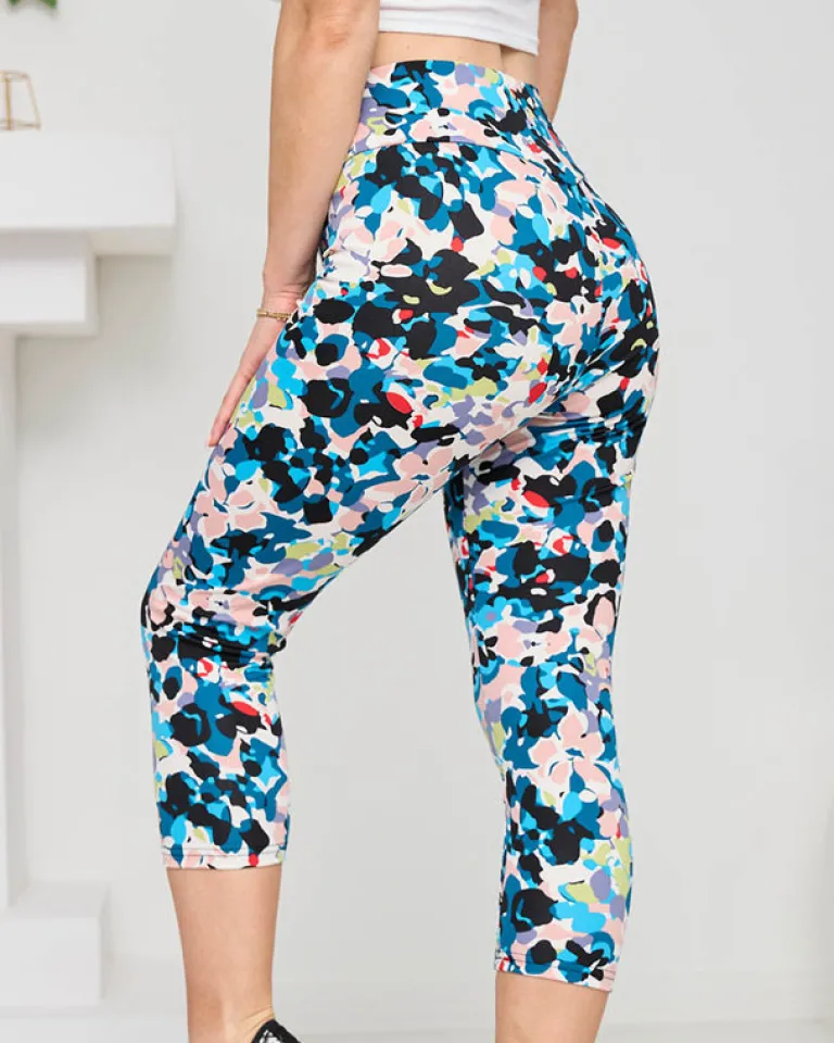 Clearance Wzorzyste damskie legginsy 3/4 Spodenki 3/4|Legginsy / Tregginsy