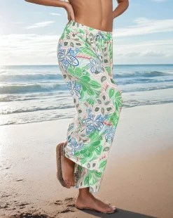 Sale Wzorzyste szerokie spodnie damskie Spodnie Materiałowe