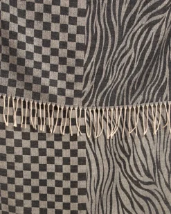 New Wzorzysty damski lekki szalik w kolorze szarym Damskie Chusty / Apaszki / Szaliki