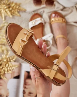 Sale Zdobione damskie sandały Umbe Sandały Płaskie