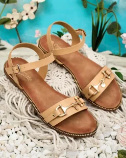 Sale Zdobione damskie sandały Umbe Sandały Płaskie