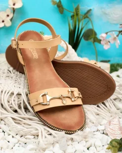 Sale Zdobione damskie sandały Umbe Sandały Płaskie