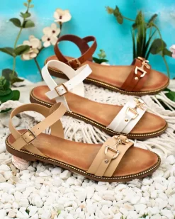 Sale Zdobione damskie sandały Umbe Sandały Płaskie