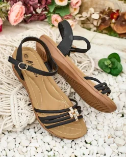 Zdobione damskie sandały Sun Crusher Sandały Płaskie