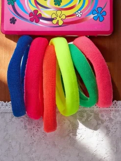 Best Zestaw 6 kolorowych gumek do włosów Colora Damskie Akcesoria Do Włosów