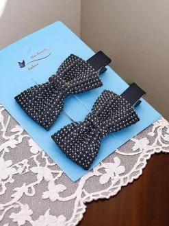 Sale Zestaw 2 spinek do włosów z kokardkami z cyrkoniami Isadora Damskie Akcesoria Do Włosów