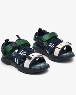 Zielone dziecięce sandałki na rzepy Meteris Chłopięce