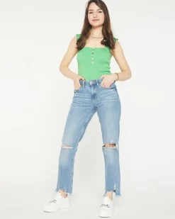 Sale damski top z cyrkoniami a'la guziki Bluzki / Koszule / Koszulki