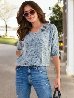 sweter z gwiazdkami Swetry