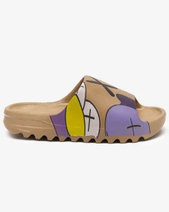 Sale Złoto - brązowe damskie klapki Elmino Klapki Basenowe|Klapki Płaskie