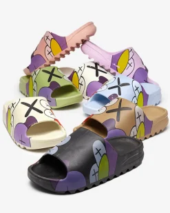 Sale Złoto - brązowe damskie klapki Elmino Klapki Basenowe|Klapki Płaskie