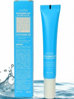 Outlet SADOER krem pod oczy z kwasem hialuronowym- ujędrnia, intensywnie nawilża, redukuje cienie Twarz