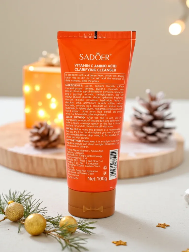 Outlet Sadoer Świąteczny Żel oczyszczający twarz z Witaminą C Twarz