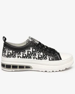 Outlet Sneakers Livia w Kolorze Czarno-Białym z Platformą Trampki