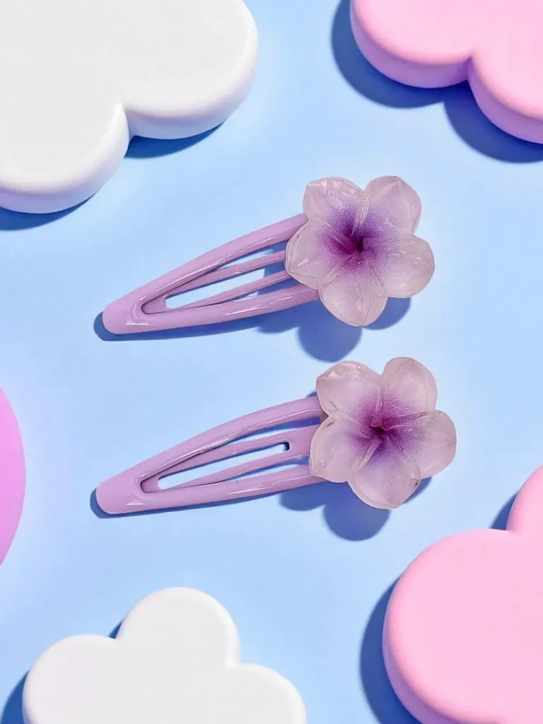 Sale Spinki do włosów Florisia z kwiatem Dziewczęce