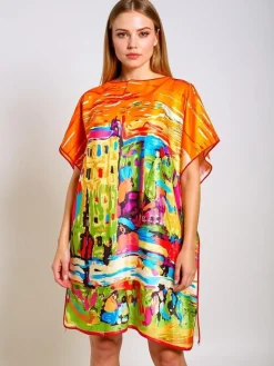 Best Sukienka Pareo Callista – Wielokolorowa inspiracja sztuką włoską Narzutka Plażowa|Bluzki / Koszule / Koszulki