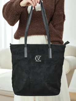 Sale Torebka damska shopper eko zamszowa Caryenne Damskie Torebki Shoppers