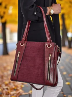 Sale Torebka damska shopper eko skórzana Silent Raven Damskie Torebki Shoppers