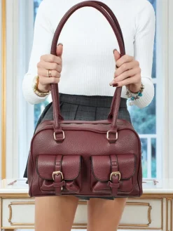 Online Torebka damska shopper eko skórzana z kieszeniami Aveline Damskie Torebki Shoppers