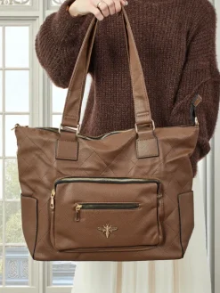 Torebka damska shopper eko skórzana pikowana Marvaya Damskie Torebki Shoppers