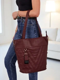 Torebka damska shopper eko skórzana z tłoczeniem Raven Drift Damskie Torebki Shoppers