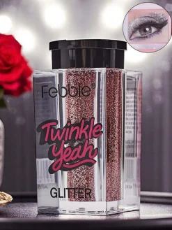 Outlet Twinkle Yeah Ciemnoróżowy brokat do twarzy i ciała Twarz|Oczy