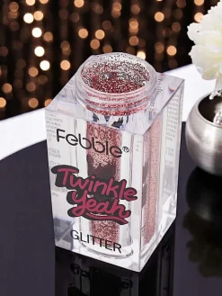 Outlet Twinkle Yeah Ciemnoróżowy brokat do twarzy i ciała Twarz|Oczy