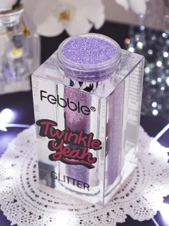 Hot Twinkle Yeah Fioletowy brokat do twarzy i ciała Twarz|Oczy