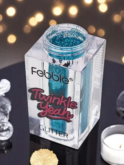 Hot Twinkle Yeah Turkusowy brokat do twarzy i ciała Twarz|Oczy