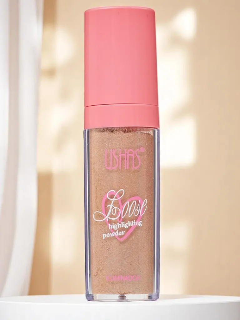 Best USHAS Sypki rozświetlacz do twarzy z gąbeczką Radiance Twarz