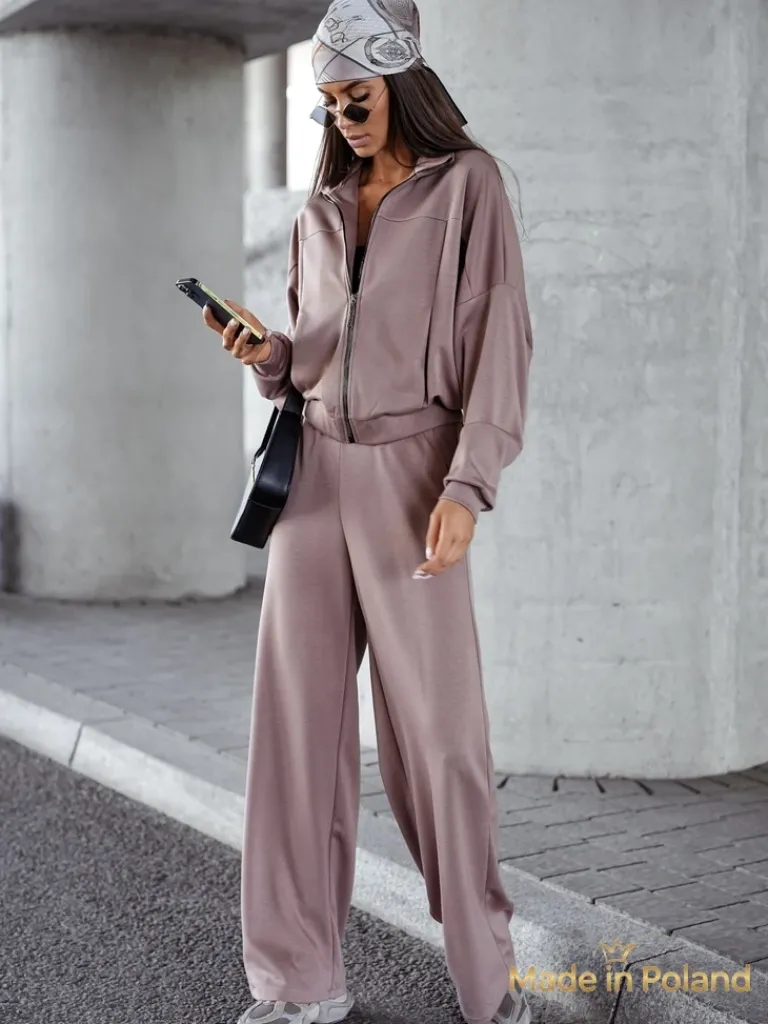 Wiskozowy Damski komplet dresowy Long Waves Damskie Komplety Damskie